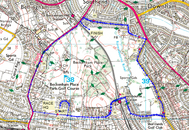Beck 10K Route