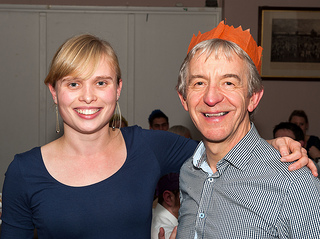 Handicap winner Holly Martin with club chairman Andy Hinds